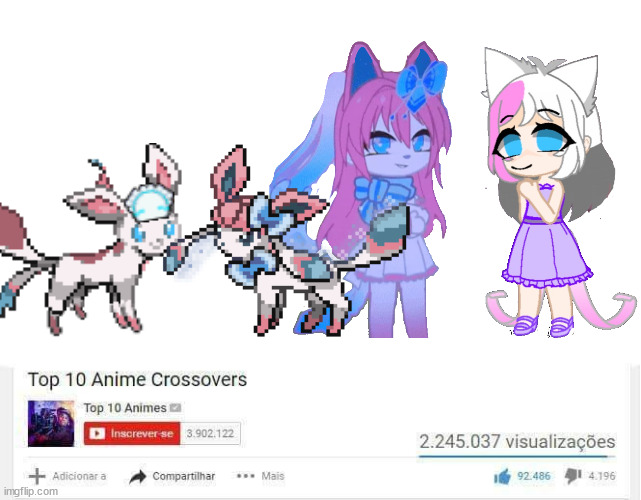 old sylceons meet new sylceons | image tagged in top 10 anime crossovers | made w/ Imgflip meme maker