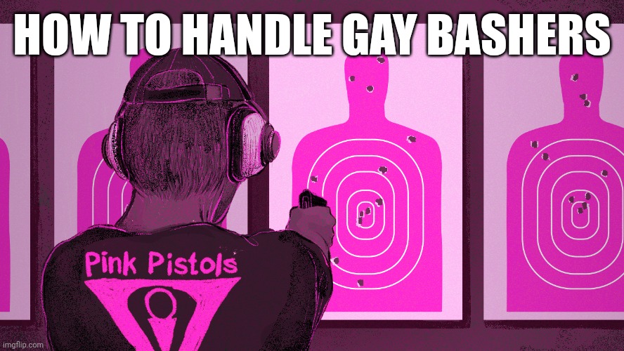 HOW TO HANDLE GAY BASHERS | image tagged in self defense,homophobia,transphobia,fight back | made w/ Imgflip meme maker
