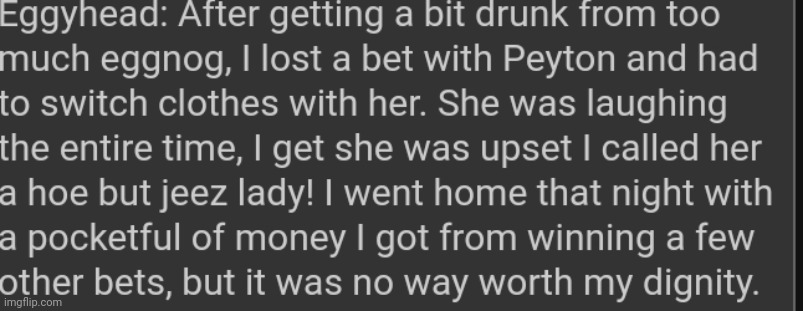 How Eggyhead ended up wearing Peytons clothes | made w/ Imgflip meme maker