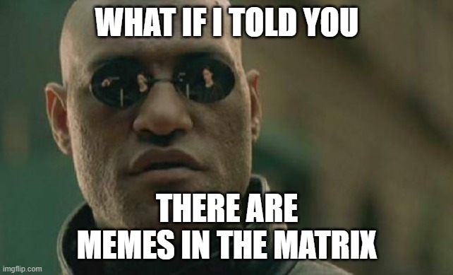 Matrix Morpheus Meme | WHAT IF I TOLD YOU THERE ARE MEMES IN THE MATRIX | image tagged in memes,matrix morpheus | made w/ Imgflip meme maker