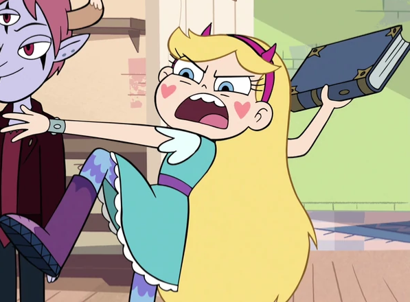 High Quality Star Butterfly Yeeting a Book Blank Meme Template