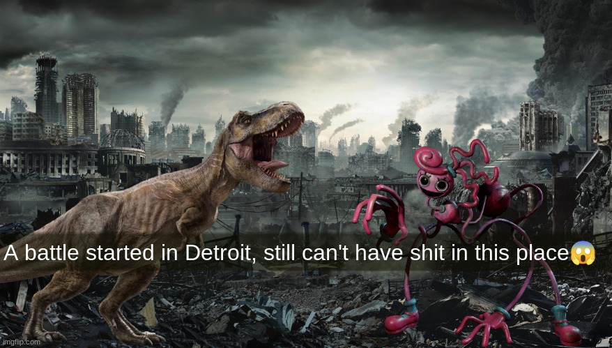 Only in Detroit | A battle started in Detroit, still can't have shit in this place😱 | made w/ Imgflip meme maker