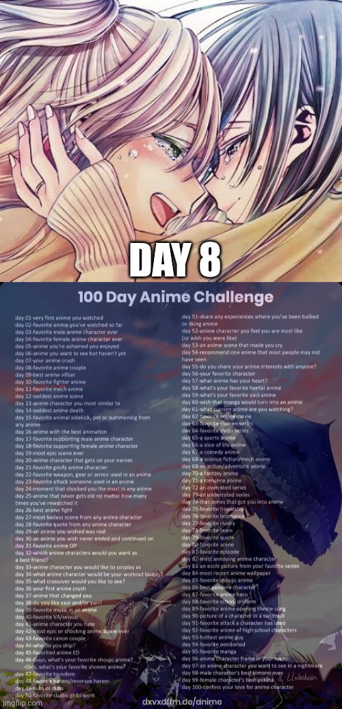 Both of the Aiharas are sooooooooooo.... | DAY 8 | image tagged in 100 day anime challenge | made w/ Imgflip meme maker