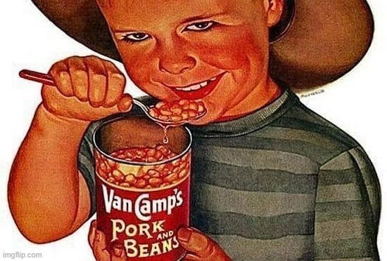 Van Camps Pork and Beans | image tagged in van camps pork and beans | made w/ Imgflip meme maker