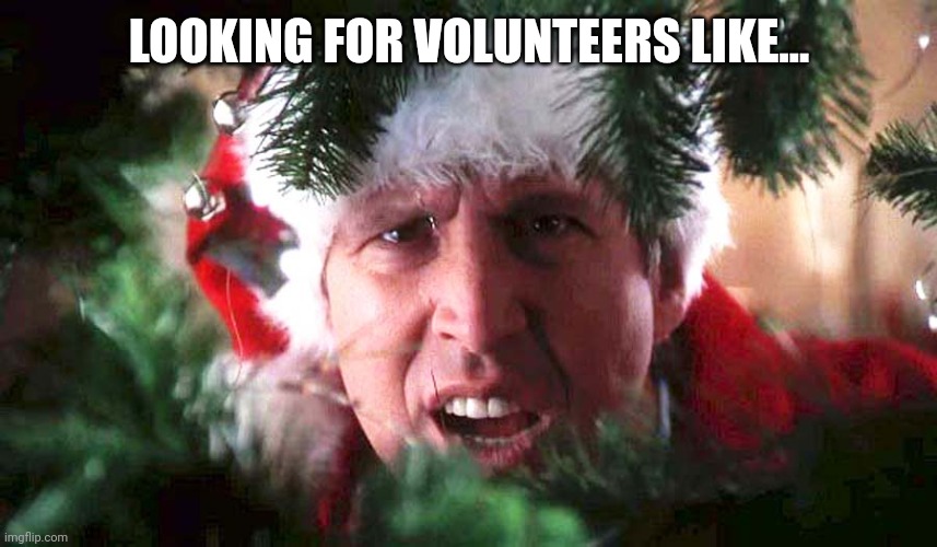 Christmas | LOOKING FOR VOLUNTEERS LIKE... | image tagged in christmas vacation | made w/ Imgflip meme maker