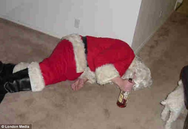 Drunk santa Blank Meme Template