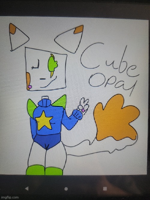 Cube opal | image tagged in cube,barney will eat all of your delectable biscuits | made w/ Imgflip meme maker