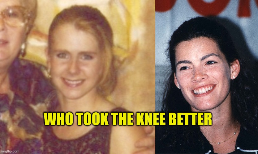 Taking A Knee | WHO TOOK THE KNEE BETTER | image tagged in tanya the knee taker,soccer,thug life,tough guy wanna be,who would win,skate | made w/ Imgflip meme maker