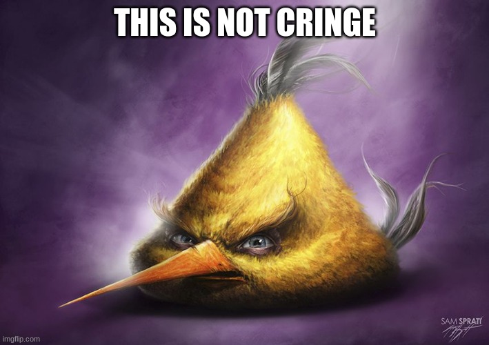 Image tagged in realistic yellow angry bird Imgflip