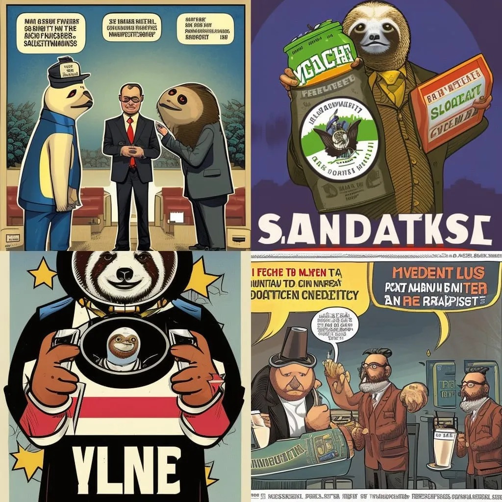 Vice-President sloth shills for big malt beer Blank Meme Template