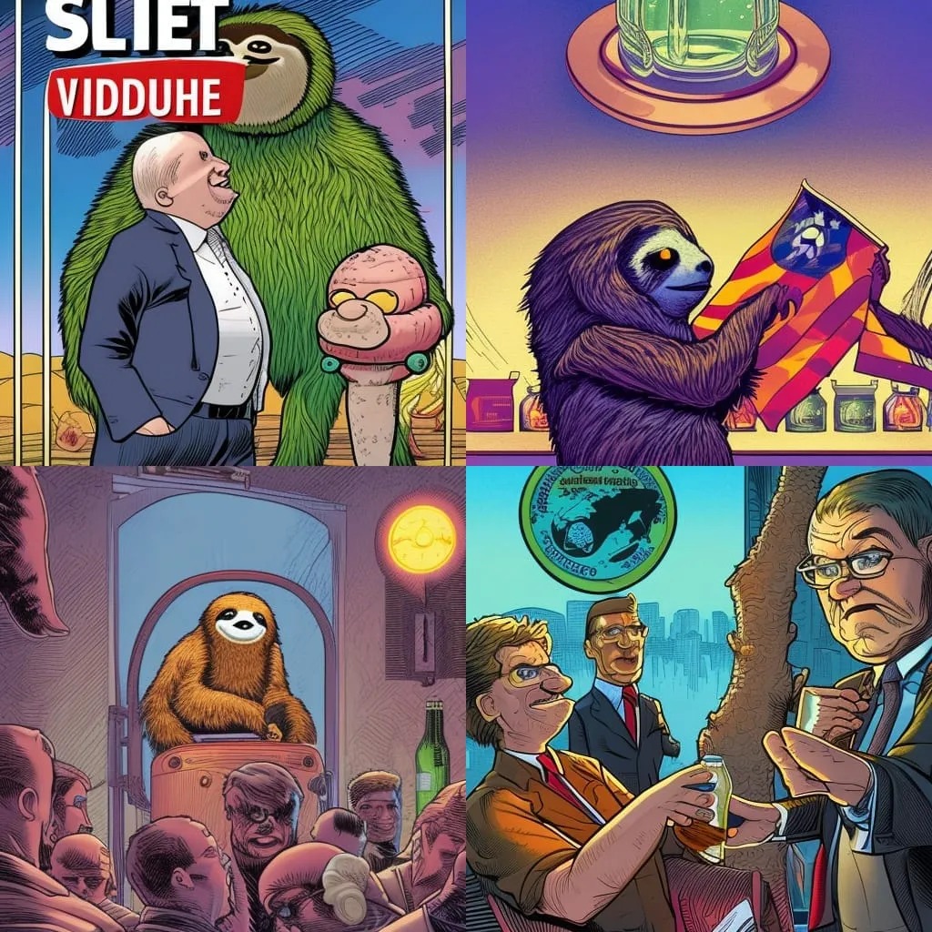 Vice-President sloth shills for big malt Blank Meme Template