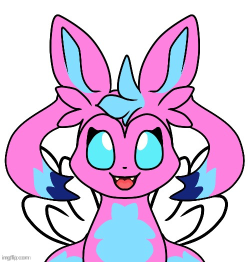 sylceon used fusion with kitty | image tagged in sylceon and kitty fusion drawn by saturn | made w/ Imgflip meme maker