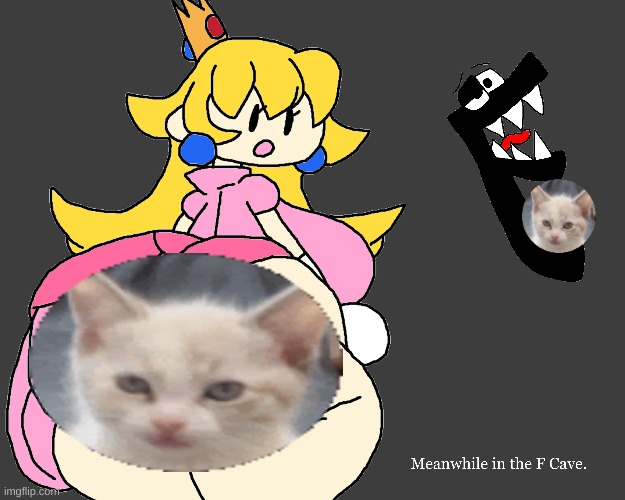 Very weird crossover | image tagged in crossover,terminalmontage,alphabet lore,princess peach,f | made w/ Imgflip meme maker