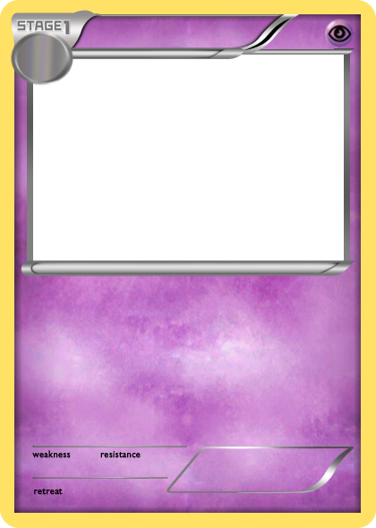 High Quality POKEMON STAGE 1 CARD TEMPLATE Blank Meme Template