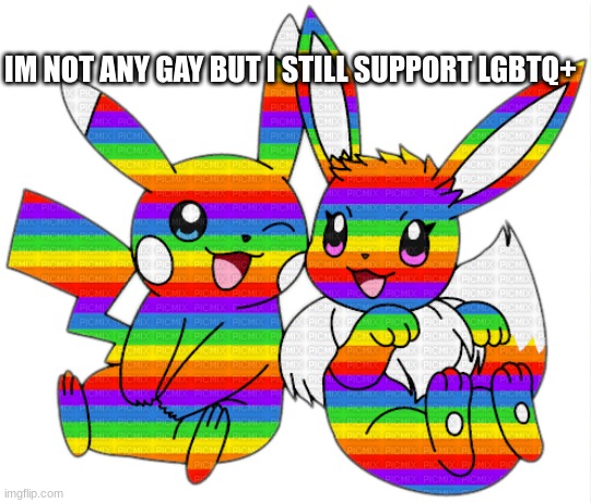 :3 | IM NOT ANY GAY BUT I STILL SUPPORT LGBTQ+ | image tagged in eevee | made w/ Imgflip meme maker