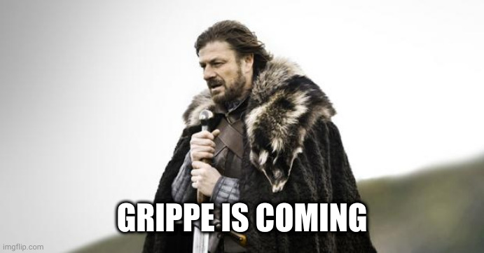 Grippe is coming | GRIPPE IS COMING | image tagged in winter is coming | made w/ Imgflip meme maker