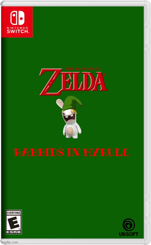 what if the rabbids crossed over with other franchises part 3 | RABBIDS IN HYRULE | image tagged in nintendo switch,ubisoft,legend of zelda,crossover,fake | made w/ Imgflip meme maker