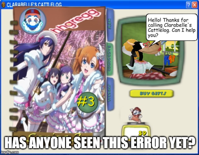 this is an ACTUAL error screen | HAS ANYONE SEEN THIS ERROR YET? | image tagged in anime is not cartoon,toontown,windows error message | made w/ Imgflip meme maker