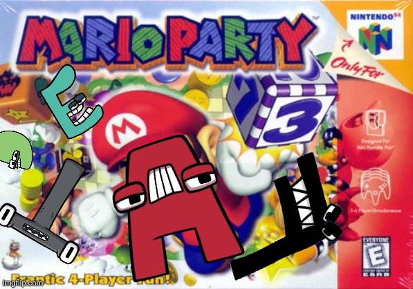 Alphabet lore mario party | image tagged in mario party,alphabet lore | made w/ Imgflip meme maker