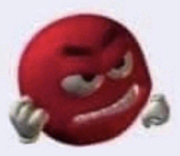 High Quality Red M&M angry Blank Meme Template