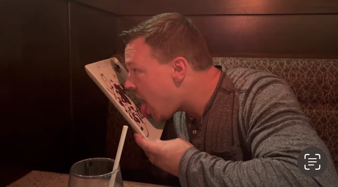High Quality Guy licking plate Blank Meme Template
