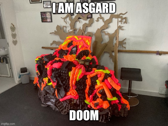 Volcano meme as Asgard doom | I AM ASGARD; DOOM | image tagged in thor | made w/ Imgflip meme maker