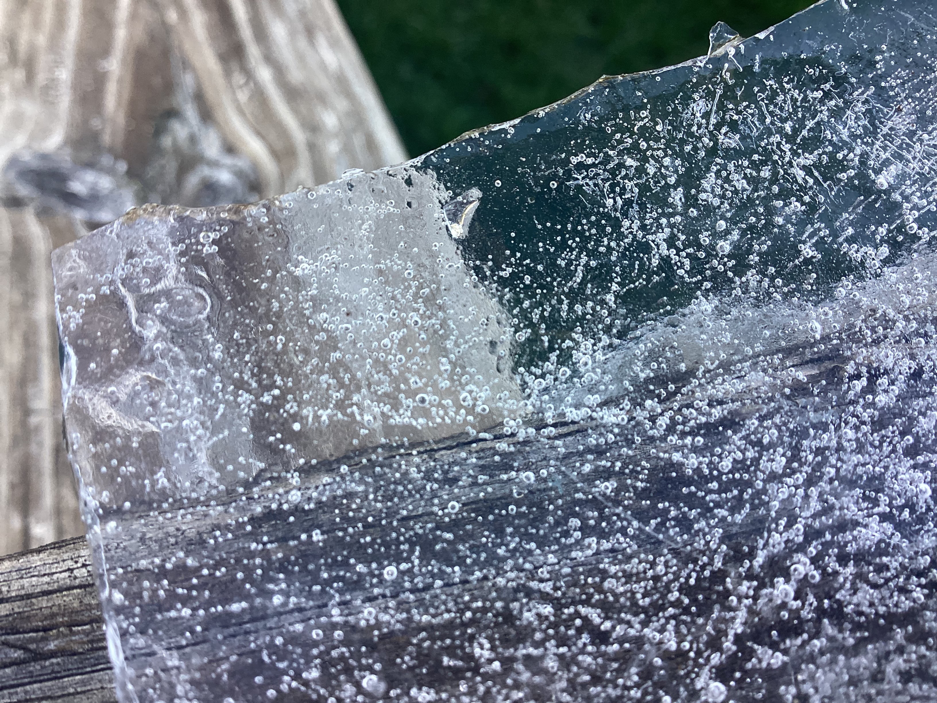 Some very detailed ice that I found, look at all the bubbles | image tagged in share your own photos | made w/ Imgflip meme maker