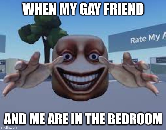 WHEN MY GAY FRIEND; AND ME ARE IN THE BEDROOM | image tagged in funny | made w/ Imgflip meme maker