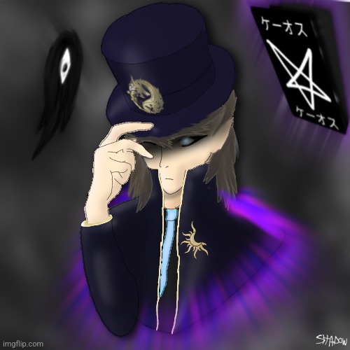 A Friend from Another Universe | Art of my main persona with [SOMETHING] (art by me) | made w/ Imgflip meme maker