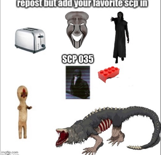 he my fav | SCP 035 | image tagged in scp,scp meme,ilikepie314159265358979,mudkip | made w/ Imgflip meme maker