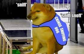 cringe sniffing doge Blank Meme Template