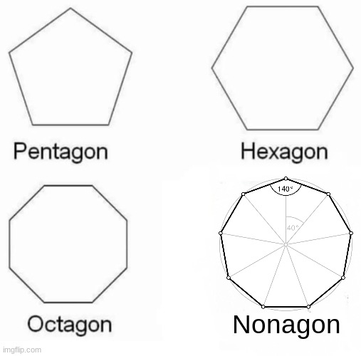 were you expecting something else? | Nonagon | image tagged in memes,pentagon hexagon octagon | made w/ Imgflip meme maker