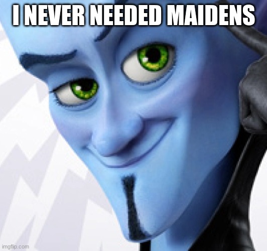 I NEVER NEEDED MAIDENS | image tagged in too many bitches | made w/ Imgflip meme maker