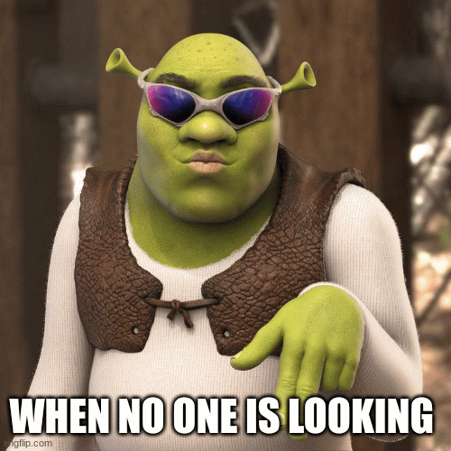 when no one is looking ;) | WHEN NO ONE IS LOOKING | image tagged in gifs,fun | made w/ Imgflip images-to-gif maker