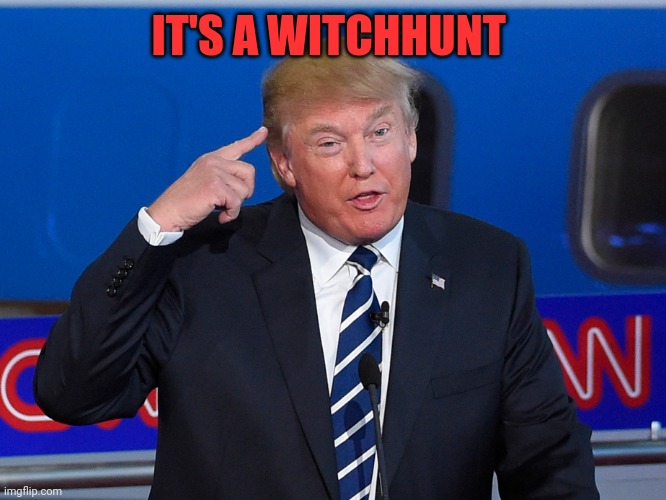 Donald Trump Roll Safe | IT'S A WITCHHUNT | image tagged in donald trump roll safe | made w/ Imgflip meme maker