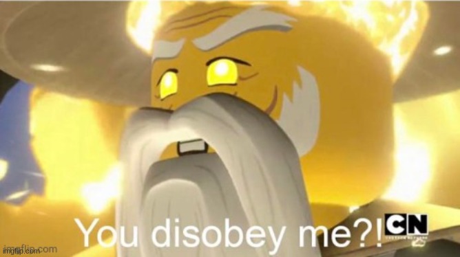 You disobey me?! | image tagged in you disobey me | made w/ Imgflip meme maker