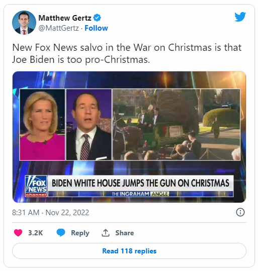 Fox News War on Christmas Bidens Blank Meme Template