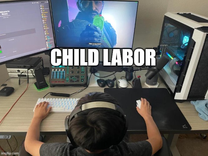 Slavery in the 21st Century | CHILD LABOR | image tagged in destiny 2 | made w/ Imgflip meme maker