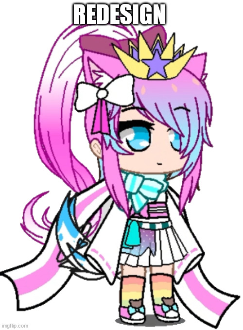 REDESIGN | image tagged in gacha sylceon | made w/ Imgflip meme maker