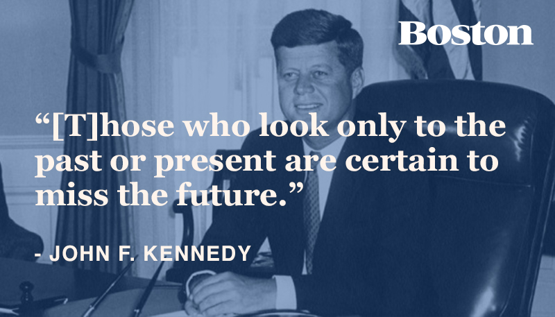 High Quality JFK quote past present future Blank Meme Template