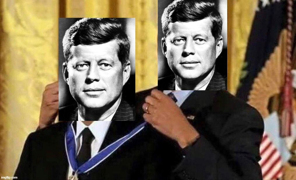 JFK self-congratulation Blank Meme Template