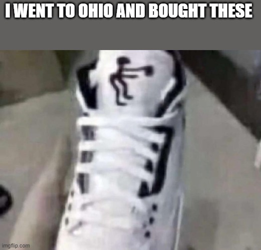 shoes | I WENT TO OHIO AND BOUGHT THESE | image tagged in ohio | made w/ Imgflip meme maker