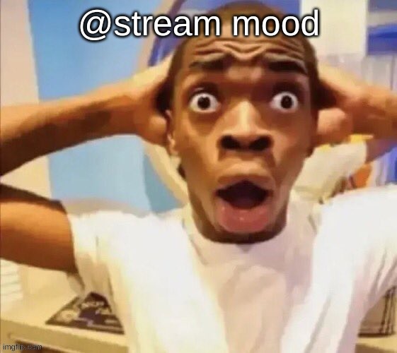 in shock | @stream mood | image tagged in in shock | made w/ Imgflip meme maker