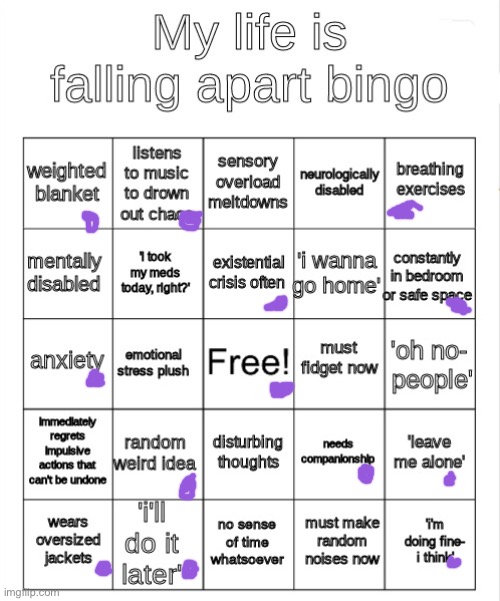 life is falling apart bingo | image tagged in life is falling apart bingo | made w/ Imgflip meme maker