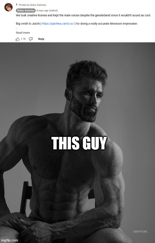THIS GUY | image tagged in giga chad,memes,comic dub,metal gear rising | made w/ Imgflip meme maker