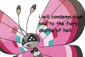 Pink butterfly hell meme Blank Meme Template