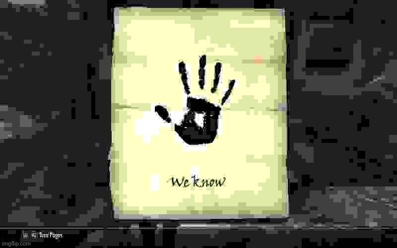 skyrim: We know | image tagged in skyrim we know | made w/ Imgflip meme maker