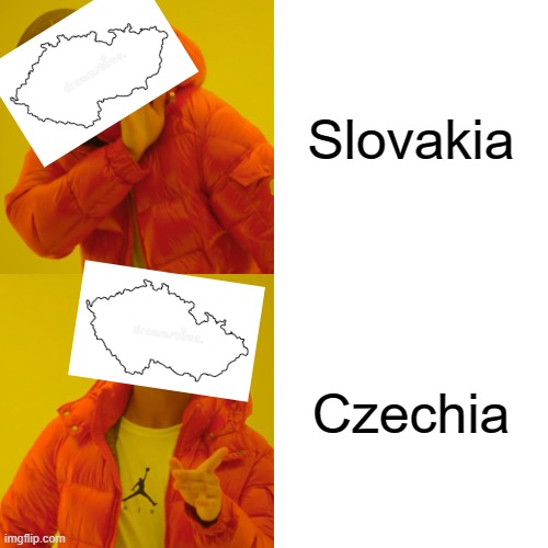drake likes czechia |  Slovakia; Czechia | image tagged in memes,drake hotline bling | made w/ Imgflip meme maker