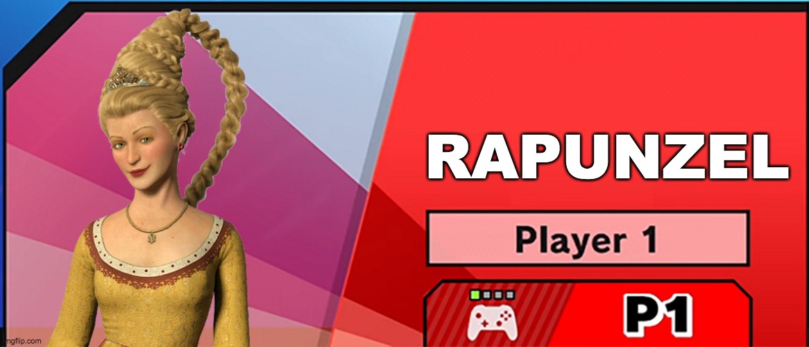 character select smash rapunzel (shrek the third) | RAPUNZEL | image tagged in character select smash | made w/ Imgflip meme maker