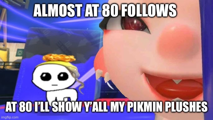 Frye tbh | ALMOST AT 80 FOLLOWS; AT 80 I’LL SHOW Y’ALL MY PIKMIN PLUSHES | image tagged in frye tbh | made w/ Imgflip meme maker